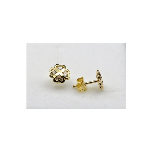 BRINCOS OURO AMARELO 19K CRIANÇA