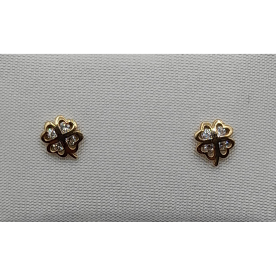 BRINCOS OURO AMARELO 19K CRIANÇA