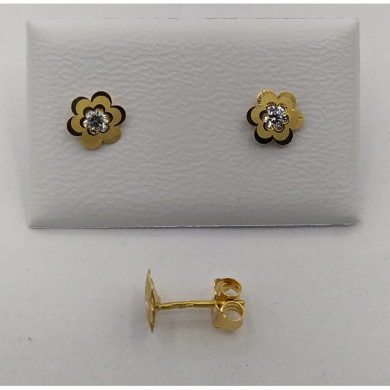 BRINCOS OURO AMARELO 19K CRIANÇA