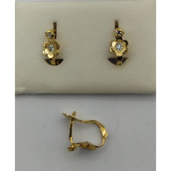 BRINCOS OURO AMARELO 19K CRIANÇA