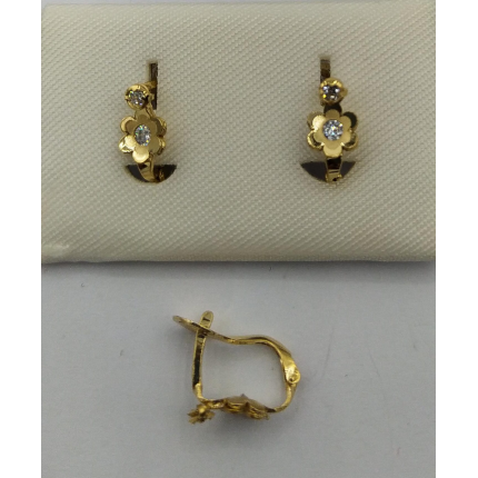 BRINCOS OURO AMARELO 19K CRIANÇA