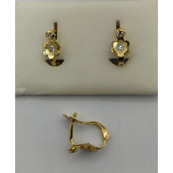 BRINCOS OURO AMARELO 19K CRIANÇA