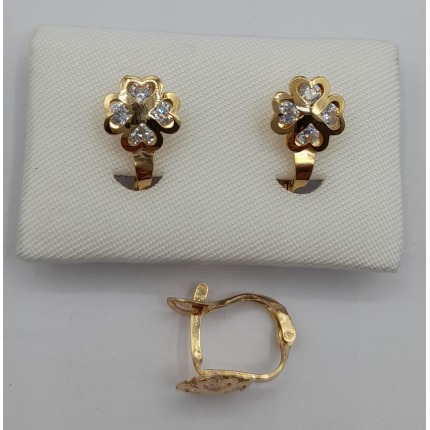 BRINCOS OURO AMARELO 19K CRIANÇA