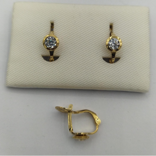 BRINCOS OURO AMARELO 19K CRIANÇA