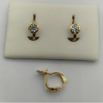 BRINCOS OURO AMARELO 19K CRIANÇA