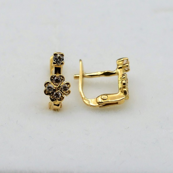 BRINCOS OURO AMARELO 19K CRIANÇA