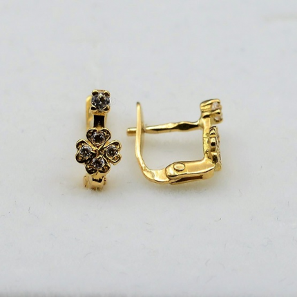 BRINCOS OURO AMARELO 19K CRIANÇA