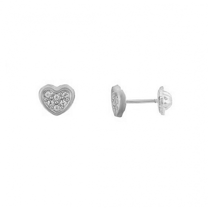 BRINCOS OURO BRANCO 19K CRIANÇA
