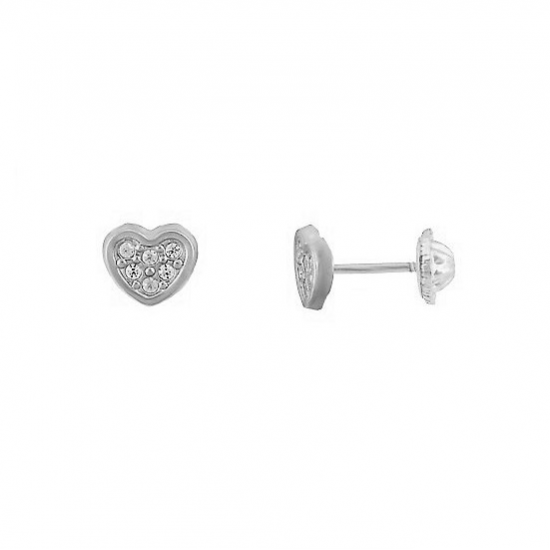 BRINCOS OURO BRANCO 19K CRIANÇA