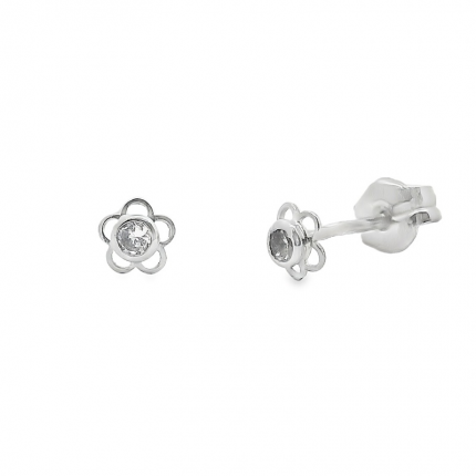 BRINCOS OURO BRANCO 19K