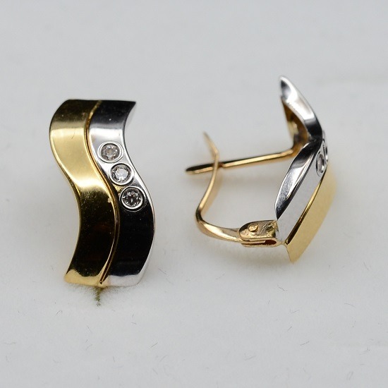 BRINCOS OURO BICOLOR 19K