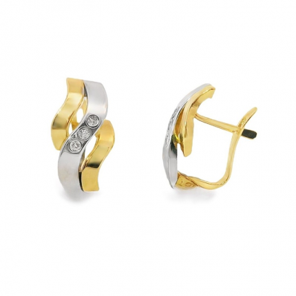 BRINCOS OURO BICOLOR 19K