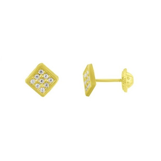 BRINCOS OURO AMARELO 19K CRIANÇA