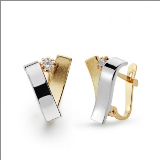 Brincos Bicolor Ouro 19k Brincos Bicolor Ouro 19k