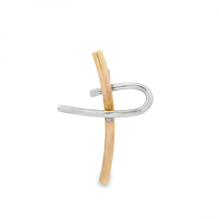 CRUZ BICOLOR OURO 9K