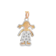 MEDALHA BICOLOR OURO 9K
