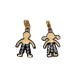 MEDALHA BICOLOR OURO 9K