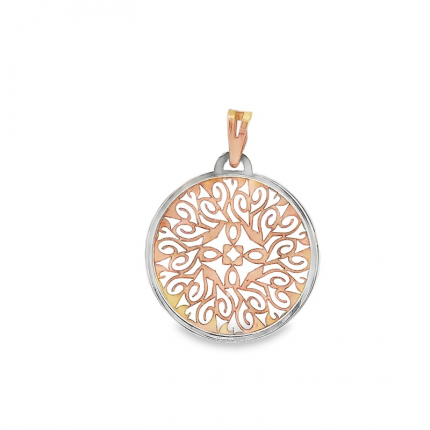 MEDALHA OURO BICOLOR 9K
