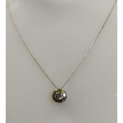 Colar Ouro Branco 9k Colar Ouro Branco 9k