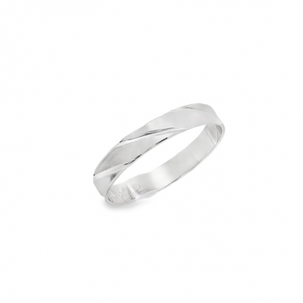 ALIANÇA OURO BRANCO 9K