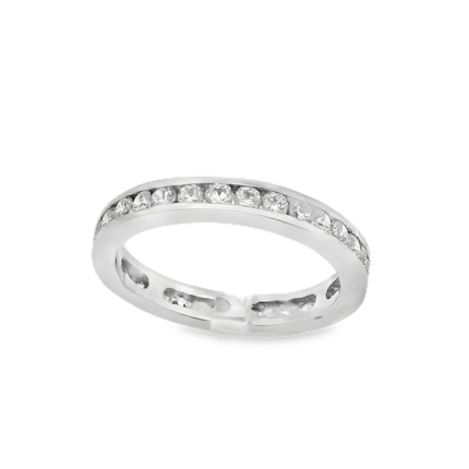 ALIANÇA OURO BRANCO 9K