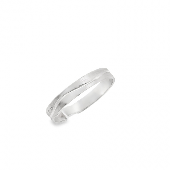 Aliança Ouro Branco 9k