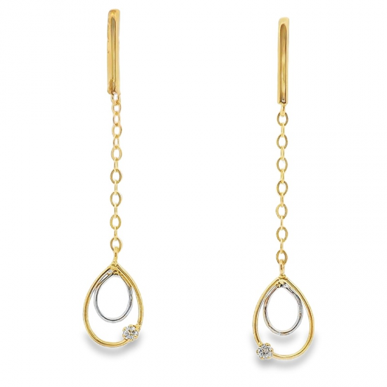 BRINCOS OURO BICOLOR 9K
