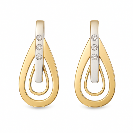 BRINCOS OURO BICOLOR 9K