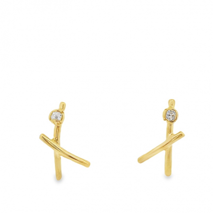 BRINCOS OURO AMARELO 9K