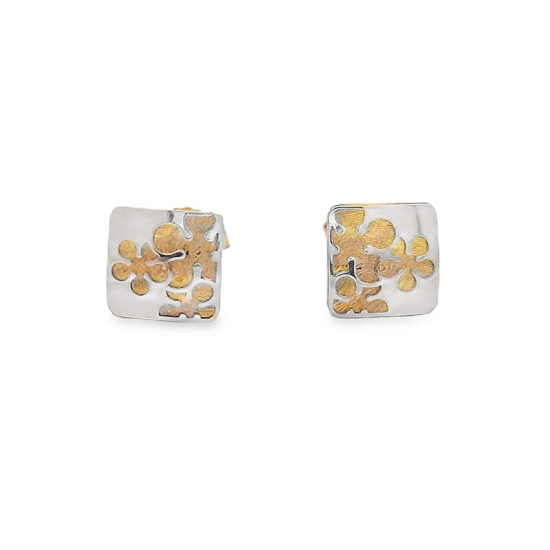 BRINCOS OURO BICOLOR 9K