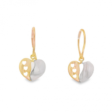 BRINCOS OURO BICOLOR 9K BRINCOS OURO BICOLOR 9K