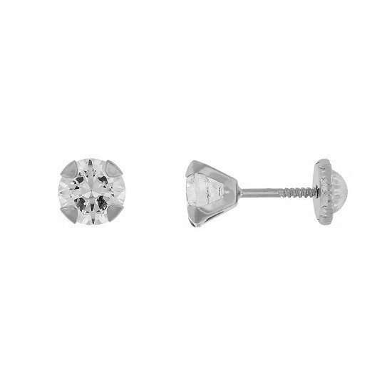 BRINCOS OURO BRANCO 9K
