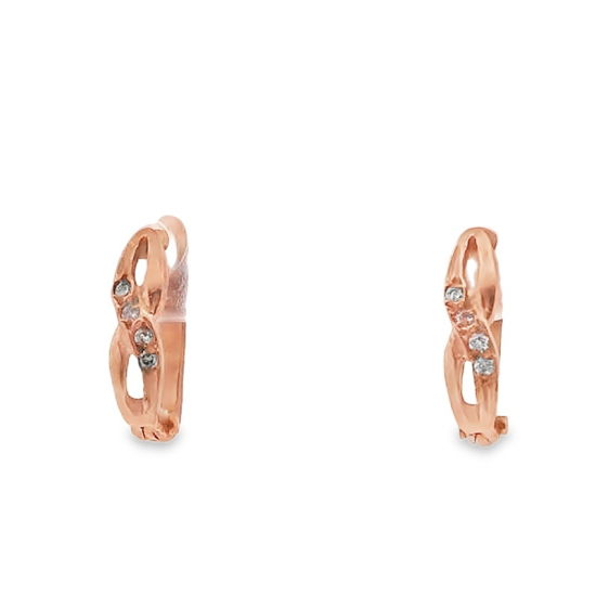 Brincos Ouro Rose Gold 9k