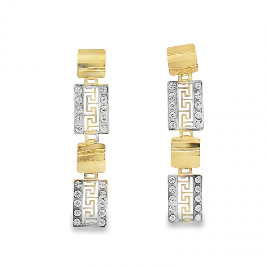BRINCOS OURO BICOLOR 9K