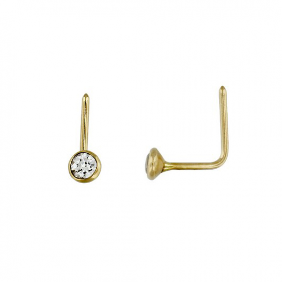 PIERCING NARIZ OURO AMARELO 9K