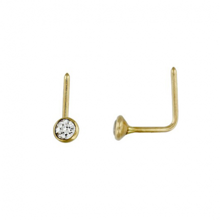 PIERCING NARIZ OURO AMARELO 9K