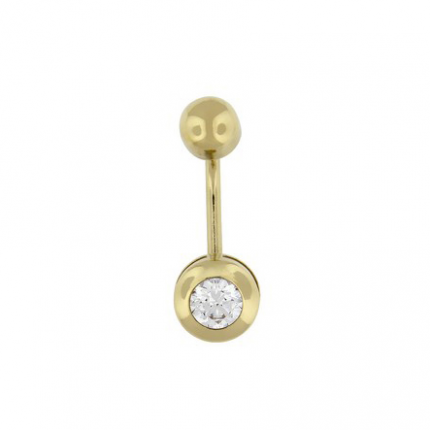 PIERCING UMBIGO OURO AMARELO 9K