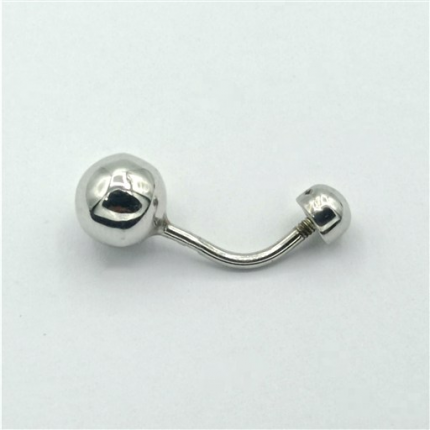 PIERCING UMBIGO OURO BRANCO 9K