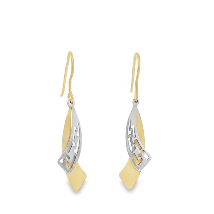 BRINCOS OURO BICOLOR 9K BRINCOS OURO BICOLOR 9K