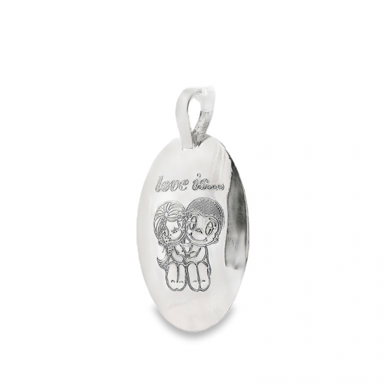 MEDALHA PRATA RODEADA