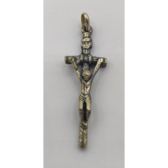 CRUCIFIXO PRATA OXIDADA