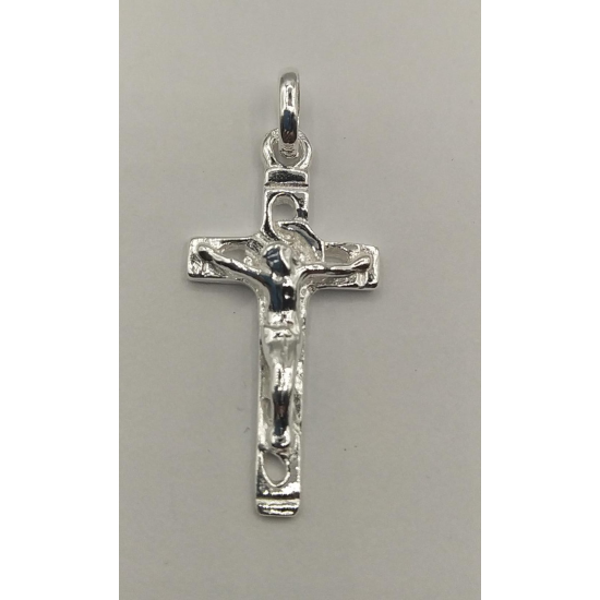 CRUCIFIXO PRATA RODEADA