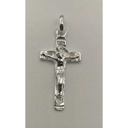 CRUCIFIXO PRATA RODEADA