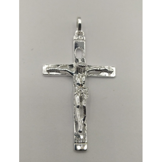 CRUCIFIXO PRATA RODEADA