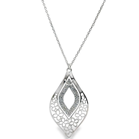 COLAR EM PRATA RODEADA