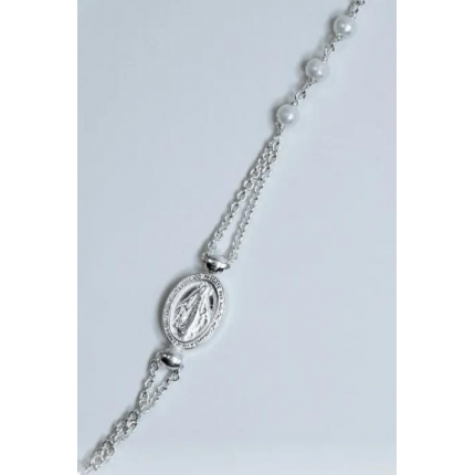 Terço Prata Rodeada