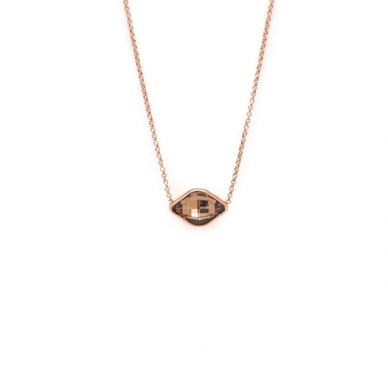 COLAR PRATA ROSE GOLD VICTORIA CRUZ ROMBO COLAR PRATA ROSE GOLD VICTORIA CRUZ ROMBO