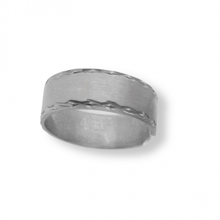 ALIANÇA PRATA RODEADA