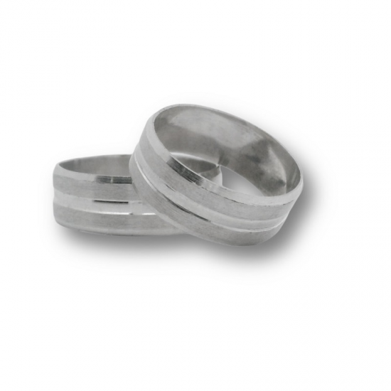 ALIANÇA PRATA RODEADA ACETNADO FINO