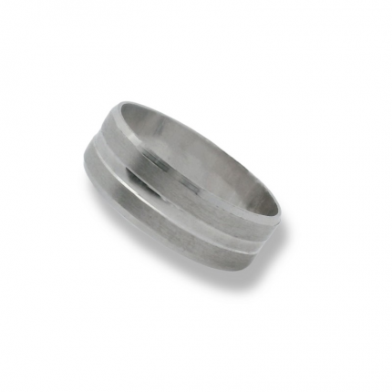 ALIANÇA PRATA RODEADA ACETNADO FINO